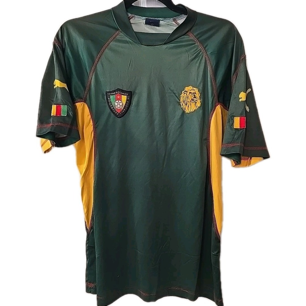 Vintage Cameroon Home Soccer #10 Mboma‎ Jersey Confederations Cup 2003 Size M/L